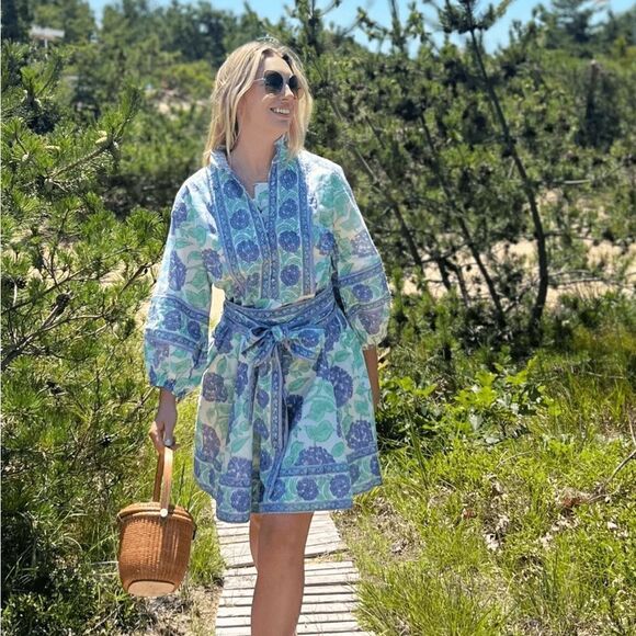 Sue Sartor XL Flounce Shorty - Blue Hydrangea- New - Picture 5 of 11